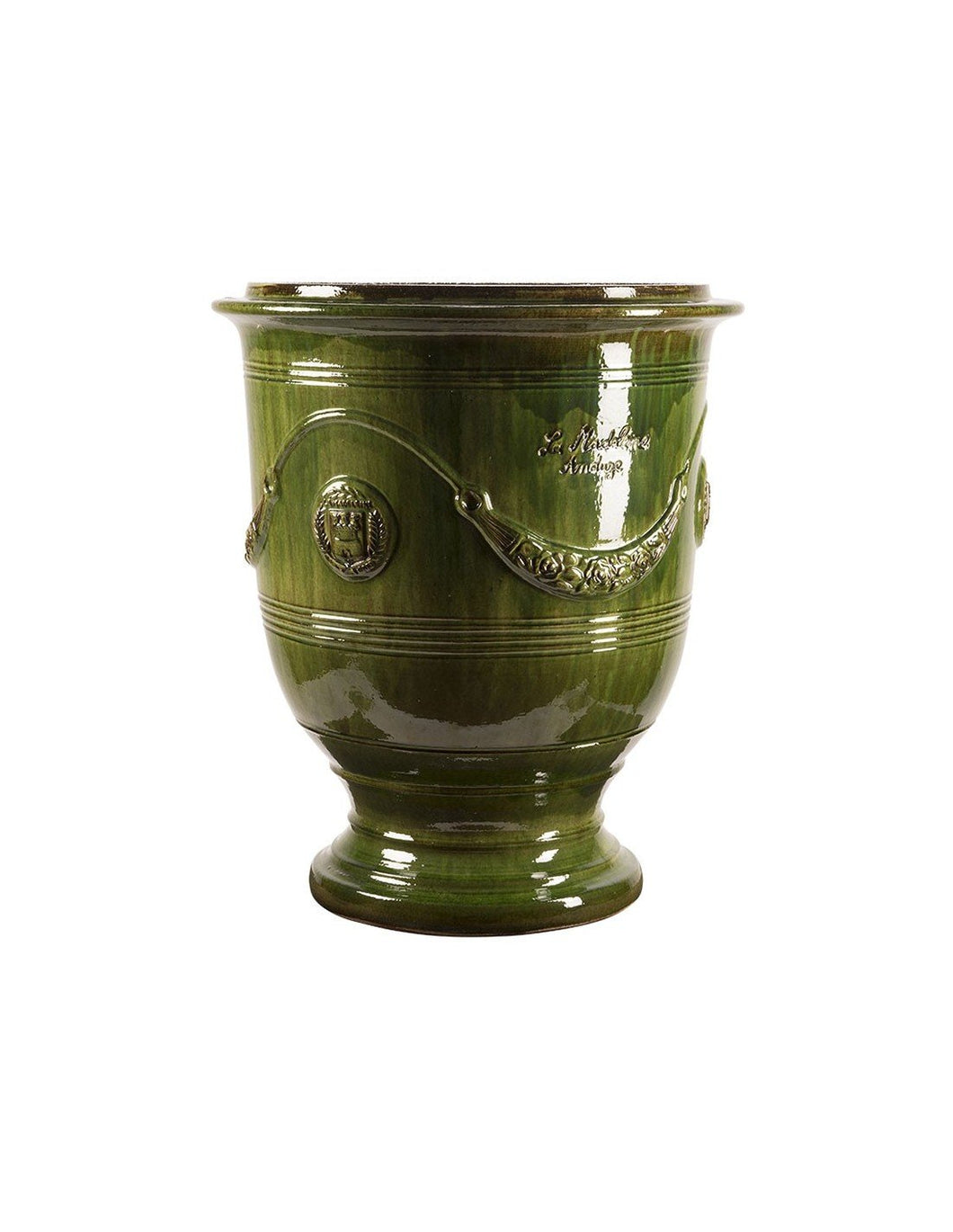 Traditionele Anduze pot - Groen geëmailleerd