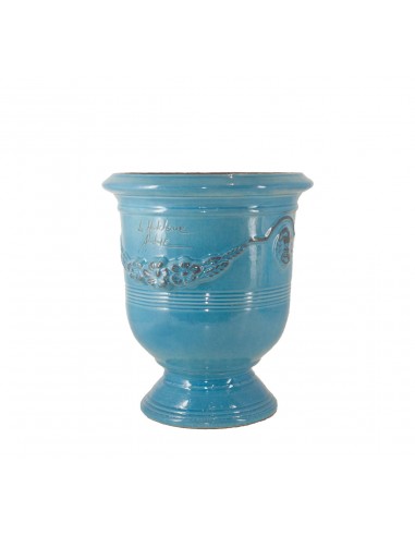 Traditionele Anduze pot - Turquoise geëmailleerd