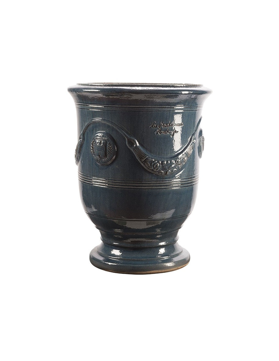 Traditionele Anduze pot - Lavendel Blauw geëmailleerd