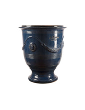 Afbeelding in Gallery-weergave laden, Traditionele Anduze pot - Blauw geëmailleerd
